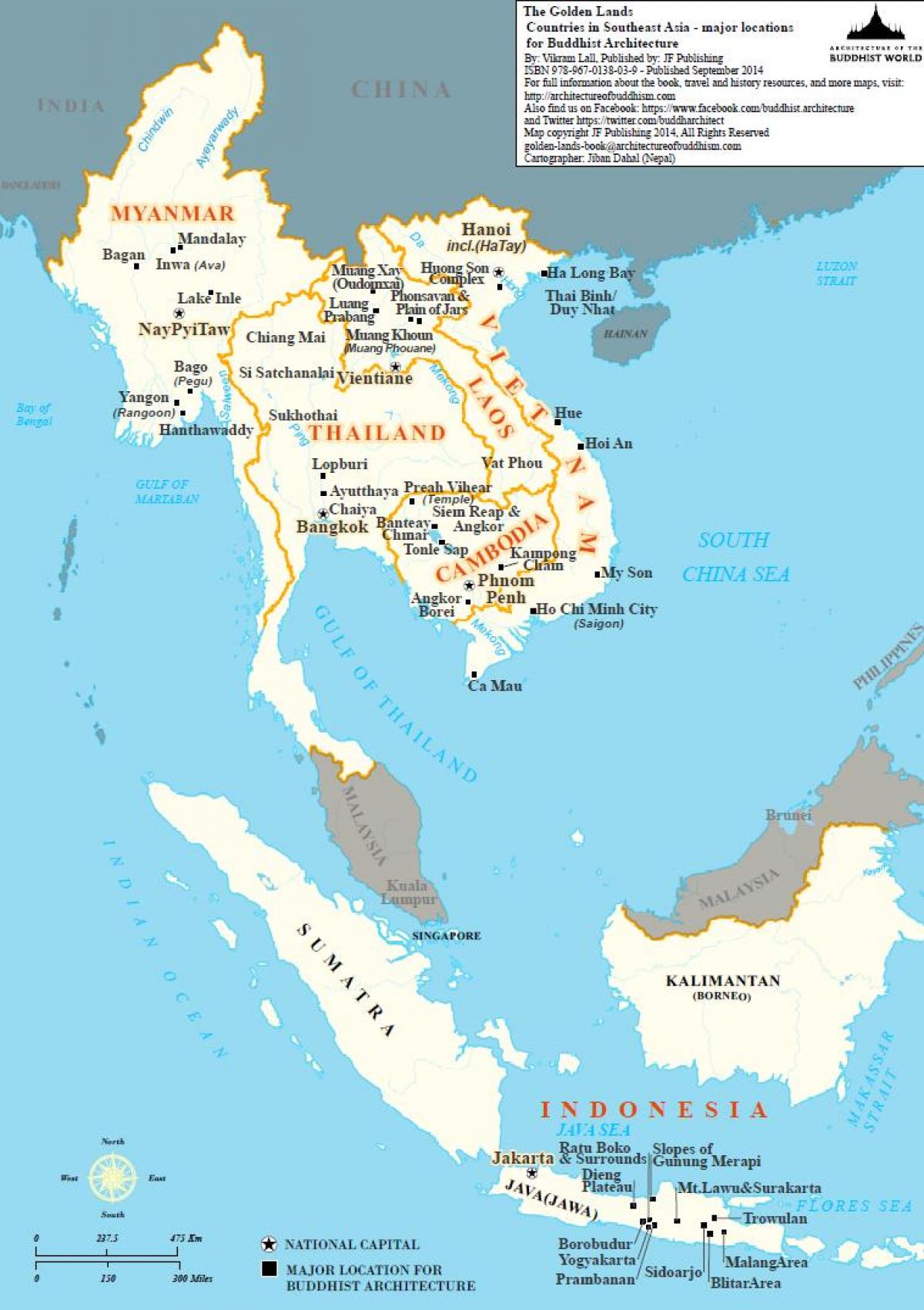 Mapa de Mianmar, no sudeste asiático