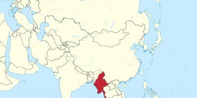 Mapa de Mianmar Birmânia